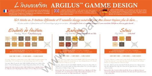 Argilus gamme design